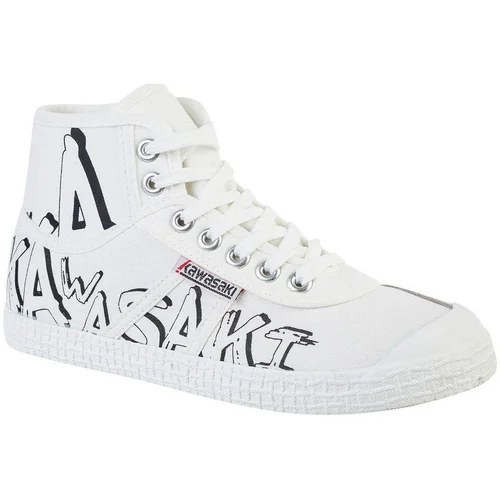 Kawasaki Graffiti Canvas Boot K202415 1002 White Bijela