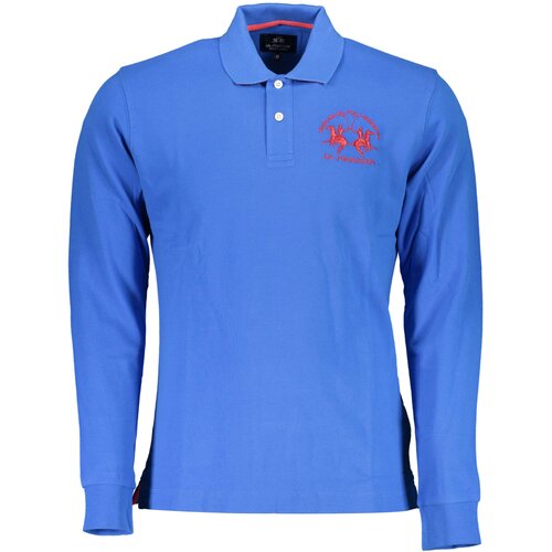 La Martina MEN&amp;amp;#39;S LONG SLEEVED POLO SHIRT BLUE Slike