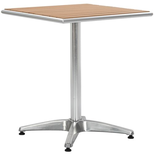  Vrtni stol srebrni 60 x 60 x 70 cm od aluminija i WPC-a Cijene