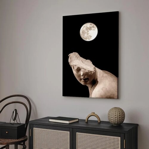  Slika - Moon and Statue (1 Part) Vertical 60x90 Akustična Slike