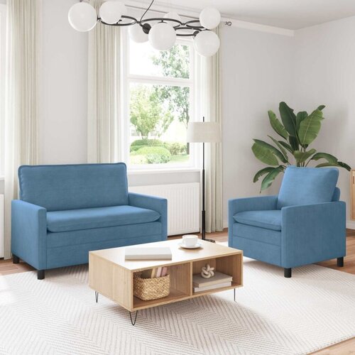  Set sofe 2 kom. Plava Tkanina - Plava 1-sjedalo (60 cm) +2-sjedalo (110 cm) Cijene