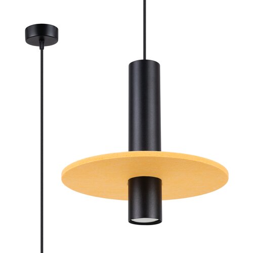 Sollux Lighting Sollux SL.1883 - Luster na sajli PELTA 1xGU10/10W/230V crna/žuta Cene