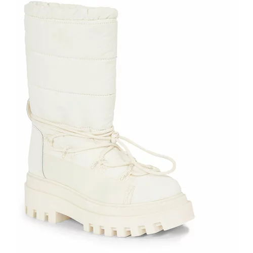 Calvin Klein Jeans Škornji Flatform Snow Boot Nylon Wn YW0YW01146 Bela