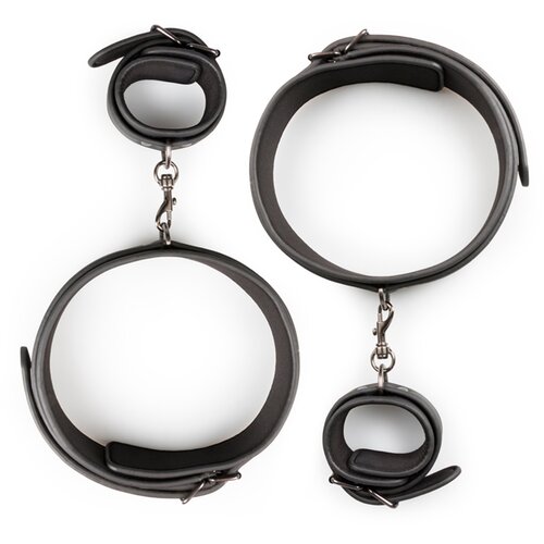 EasyToys Thigh and Wrist Cuff Set Black Slike