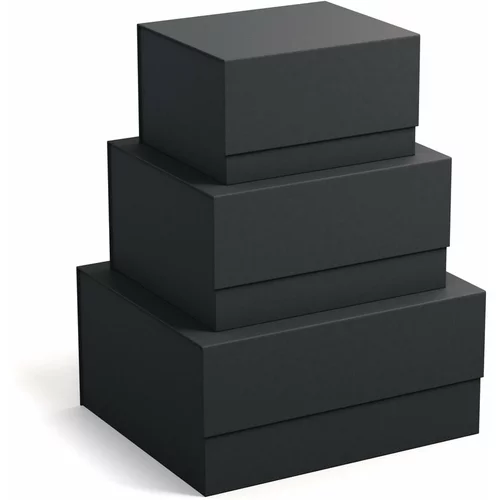 Bigso Box of Sweden Kartonaste škatle za shranjevanje v kompletu 3 ks s pokrovom Ilse –