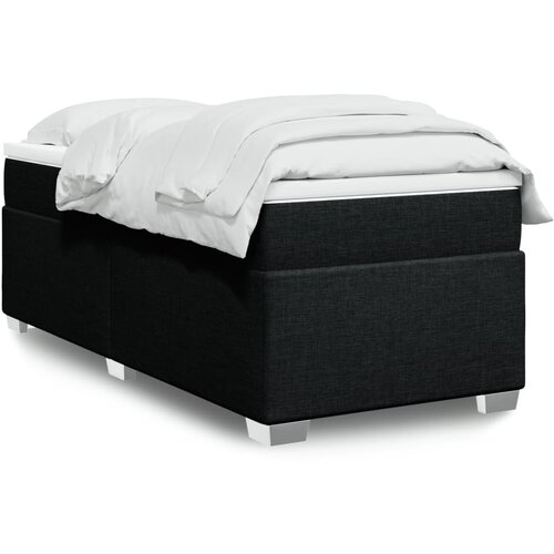 The Living Store Box spring postelja z vzmetnico črna 100x200 cm blago - Box Spring Postelja, (21514062) Slike