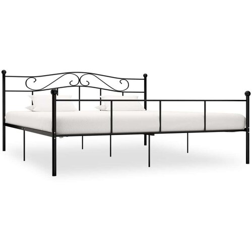  Za krevet crni metalni 200 x 200 cm Slike