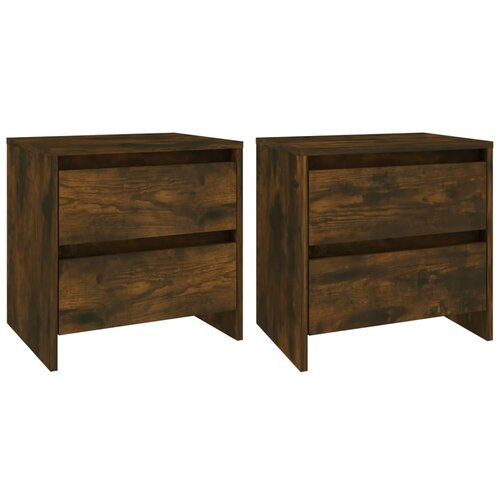 Maison Chic Dvo delni komplet Nočne omarice - Nočne mize dimljeni hrast 45x34,5x44,5 cm iverna pl., (21690497) Cene