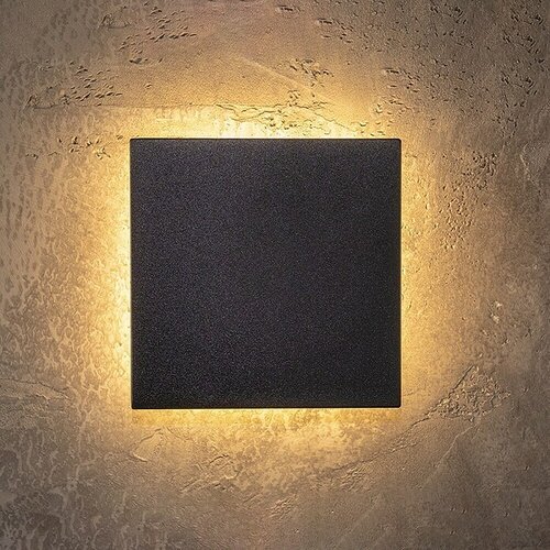 Greentech Vanjska zidna LED svjetiljka Colorado (12 W, 180 x 180 x 45 mm, Crna, IP65) Slike