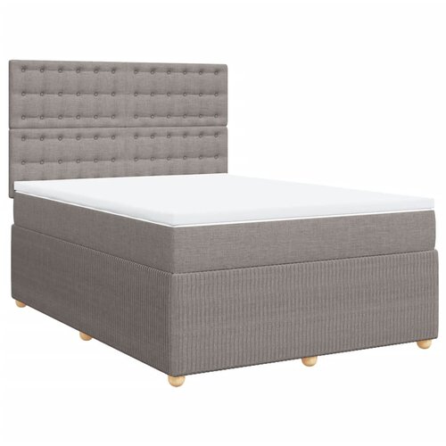Maison Chic Box spring postelja - Vzmetna postelja z vzmetnico taupe 140x200 cm blago SL5149, (21887727) Cene