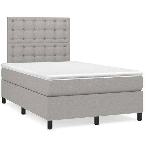 vidaXL Krevet s oprugama i madracem svjetlosivi 120x190 cm od tkanine Cijene