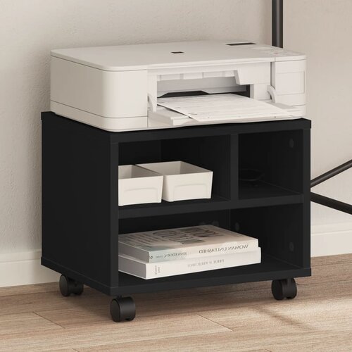 vidaXL Stalak za pisač s kotačima crni 41x32x34,5 cm Cijene