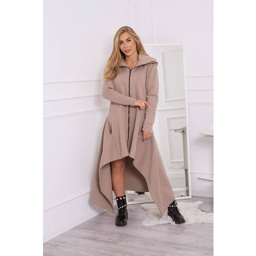 Kesi Insulated dress with longer sides in dark beige color Cene