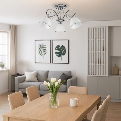 Brilagi plafonski luster fred 3xE27/60W/230V prečnik 59 cm sjajni hrom Slike
