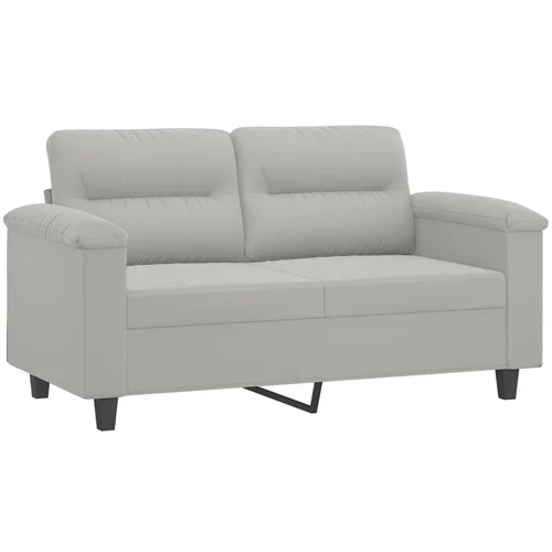 MAISON CHIC Dvosed kavč - Sofa - Kanape svetlo siv 120 cm tkanina iz mikrovlaken, (21727913)