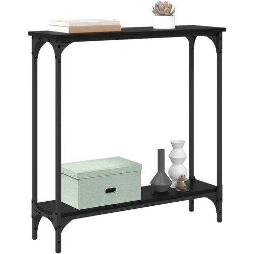  Konzolna stolica Crni hrast 75 x 22,5 x 75 cm Konstruirano drvo Slike