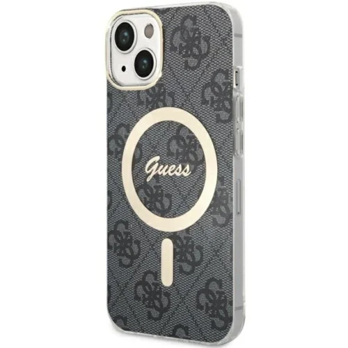 Guess Originalni ovitek GUHMP13MH4STK z Magsafe za iPhone 13 6.1 - črn