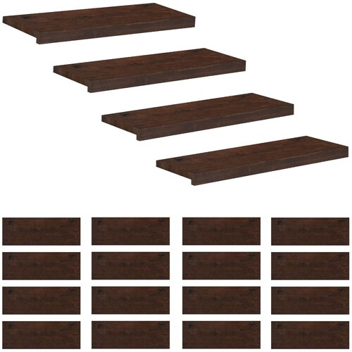 Step treads 20 kom. 80 x 25 x 2 cm Tamno smeđa Cijene