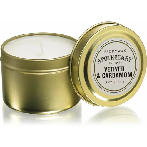 Paddywax Apothecary Vetiver & Cardamom mirisna svijeća u limenci 56 g