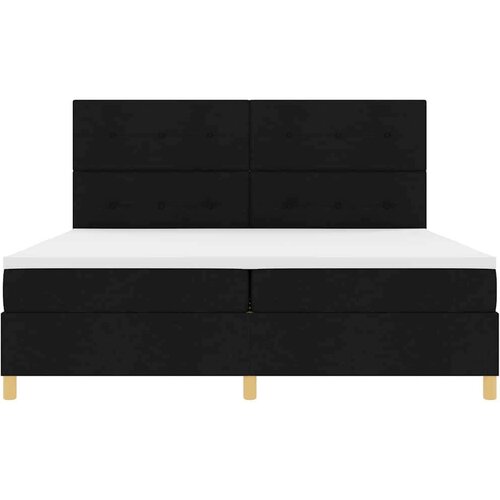 VidaXL Box spring krevet s madracem Crna 200 x 200 cm tkanina Slike