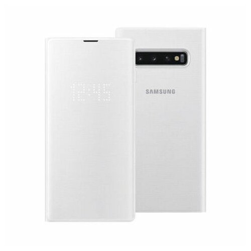 Samsung LED View (ef-ng975-pwe) preklopna futrola za telefon Galaxy S10+ bela Slike