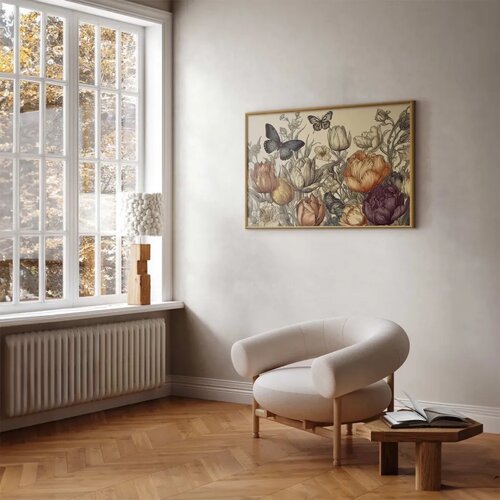  Plakat Colorful Tulips on a Cream Background 60x40 Zlatni okvir Cene
