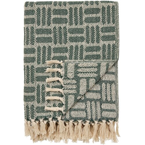 House Nordic Zelena deka od recikliranog pamuka 130x180 cm Adana – Cijene