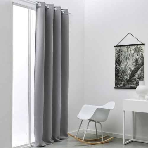 Today Rideau Occultant 140/240 Polyester Essential Acier Siva Slike
