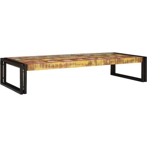 VidaXL Polica za kopalnico 120 x 50 x 23 cm Trdna mango les, železo Slike