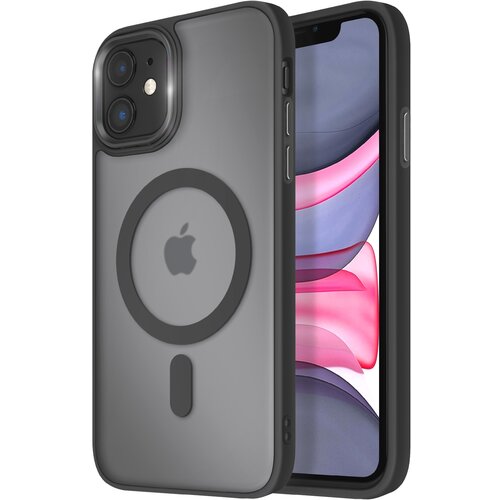 AVIZAR Ohišje MagSafe za iPhone 11 Hrbtna podloga Frosted Obris, Črna, (5000012235) Cene