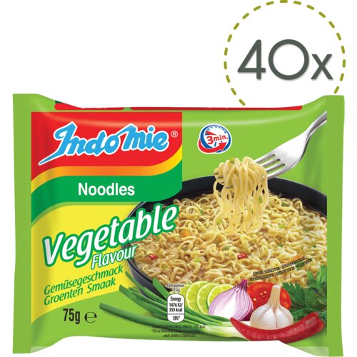 Indomie Instantna juha z rezanci z okusom zelenjave - 75 g - 40 kosov Slike