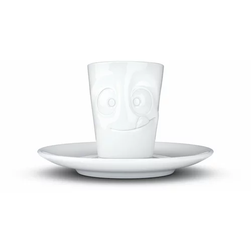 58products Bela porcelanska skodelica za espresso s podstavkom, prostornina 80 ml