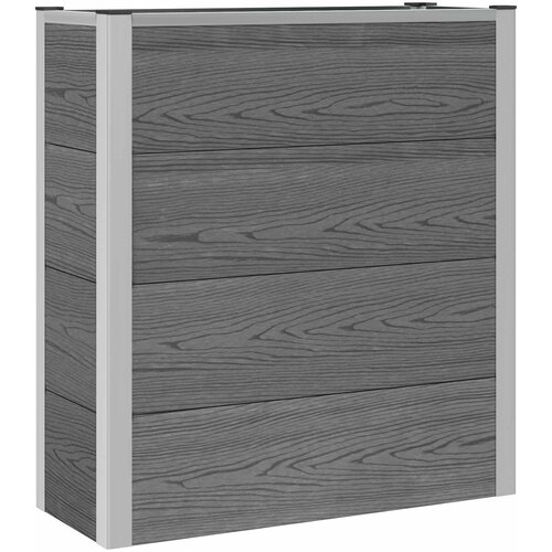 vidaXL Povišena gredica - Vrtna gredica Siva 75 x 30 x 82 cm WPC i aluminij - 75 x 30 x 82 cm Cene