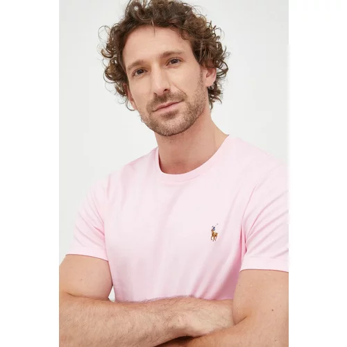 Polo Ralph Lauren Pamučna majica boja: ružičasta, jednobojni model