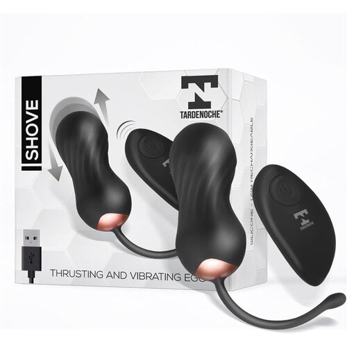 TARDENOCHE Shove Thrusting and Vibrating Egg with Remote Control Black Slike