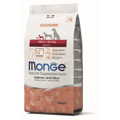 Monge Natural superpremium dog mini adult monoprotein salmon with rice - 800 g Cene