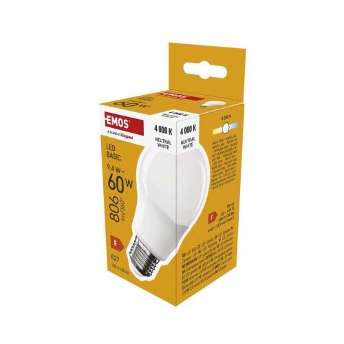  LED žarnica Basic A60 / E27 / 9,4 W (60 W) / 806 lm / Nevtralna bela Cene