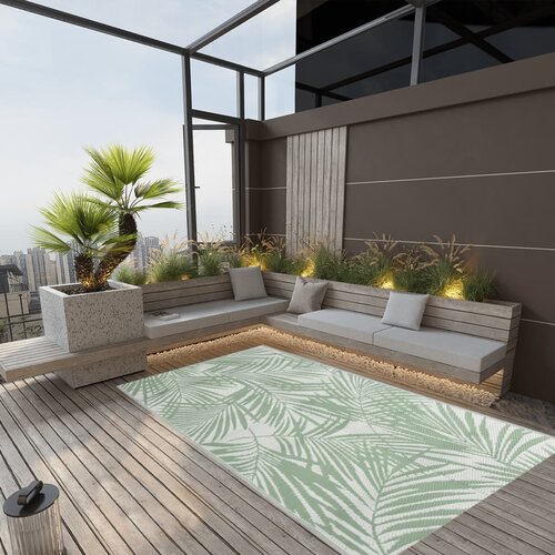 vidaXL Zunanja preproga zelena 160x230 cm PP Cene
