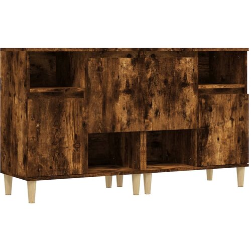 Maison Chic Komoda - Predalnik 2 kosa dimljeni hrast 60x35x70 cm inženirski les, (21719399) Cene