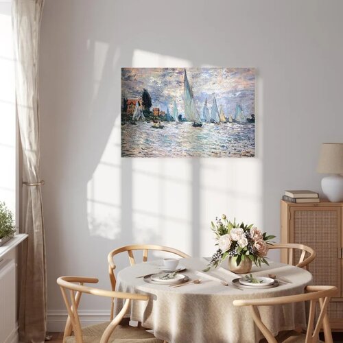  Slika - Claude Monet - Sailboats Regatta in Argenteuil 30x20 Premium Print Slike