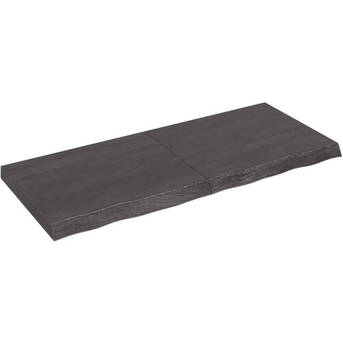 vidaXL Zidna polica tamnosiva 120x50x6 cm od obrađene hrastovine Cijene