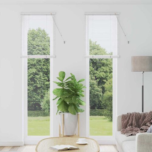 vidaXL Zavjesa za prozor sa zavjesama Ostalo Bijela 80 x 130 cm Aluminij Cijene