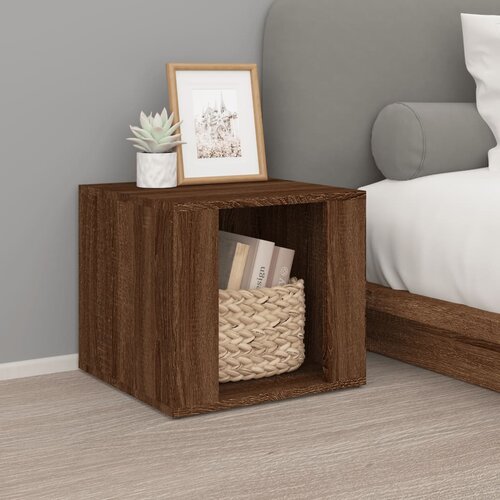 Maison Chic Noćni ormarić Smeđi hrast 41 x 40 x 36 cm od konstruiranog drva Cijene
