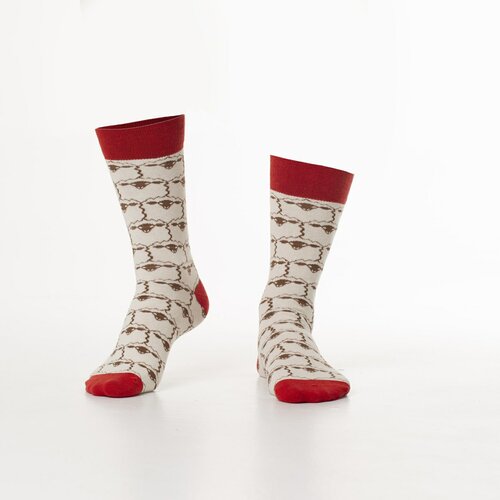 Fasardi Beige women's socks with sheep Slike