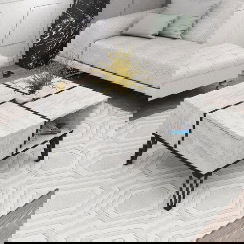 Hanah home Nirvana - Crystal WhiteBlack Coffee Table Cene