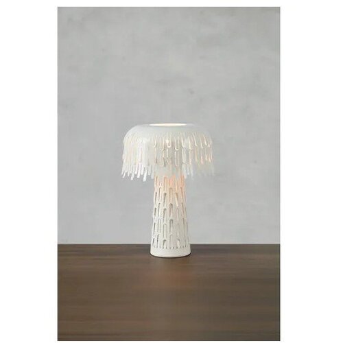 Marksl&amp;ouml;jd Bijela stolna lampa s metalnim sjenilom (visina 38 cm) Verbera &amp;ndash; Slike