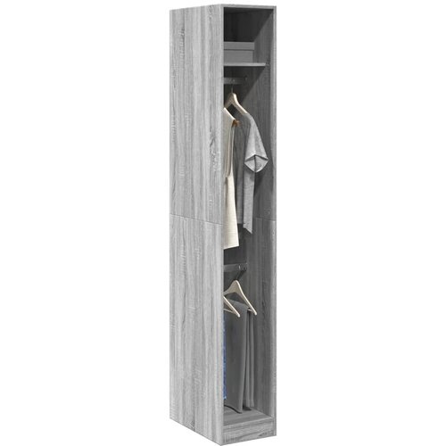 VidaXL Garderobna omara siva sonoma 30x50x200 cm inženirski les Slike