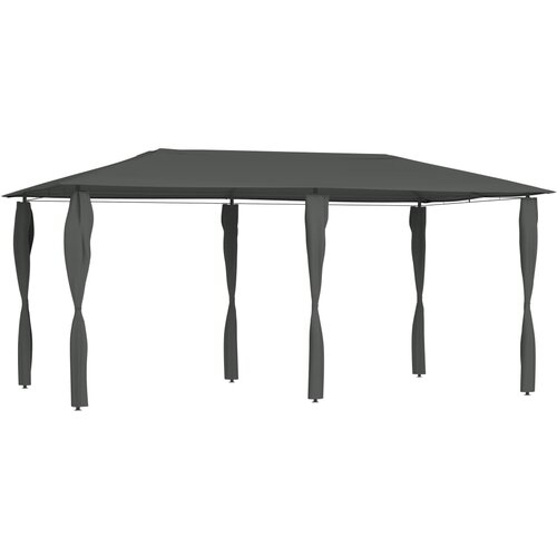 vidaXL paviljon s pokritimi stebri 2,98x5,3x2,59 m antraciten 160 g/m² Cene