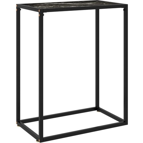  Konzolni stol crni 60 x 35 x 75 cm od kaljenog stakla Cene