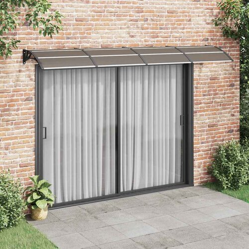 vidaXL Nadstrešek za vrata črn 350x100 cm polikarbonat Cene